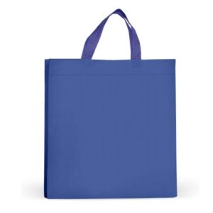 Latest Plain Blue Non Woven Loop Handle Bag