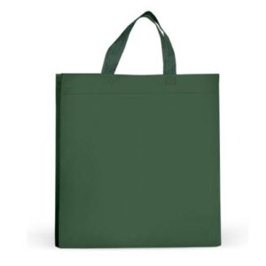 Elegant Green Durable Non Woven Loop Handle Tote Bag