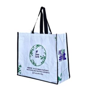 White Save Earth Laminated Nonwoven Box Bag
