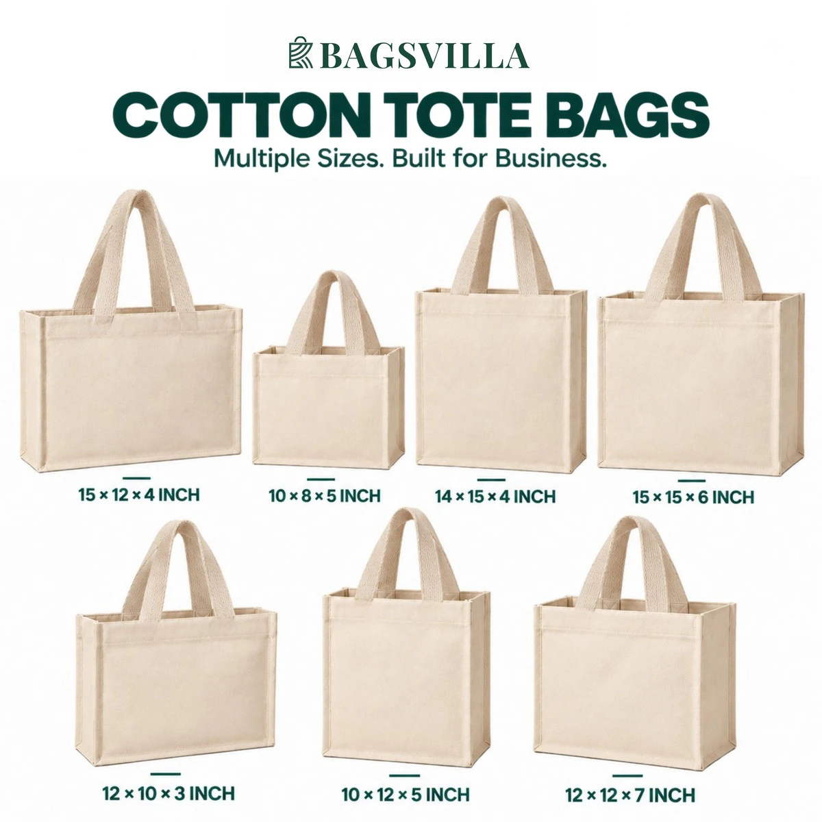 Cotton tote bags in multiple dimensions with gusseted designs for business branding retail and promotional packagin Cotton tote bags in multiple dimensions with gusseted designs for business branding retail and promotional packagin